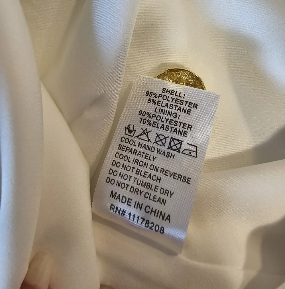 RARE LONDON White Tailored Halterneck Waistcoat Mini Dress, Size US 6 (UK 10)